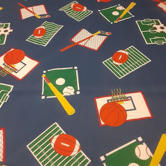 Vintage Whisper Mills Sports Graphic Curtains X3 Athletic Versatile - Picture 4 of 8